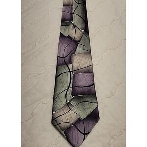 Jerry Garcia Collection 51 Moon Mountains Men's Necktie 100% Silk Green Purple